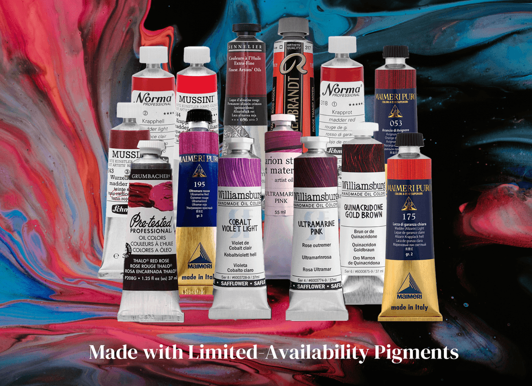 Paints made with recently-discontinued pigments