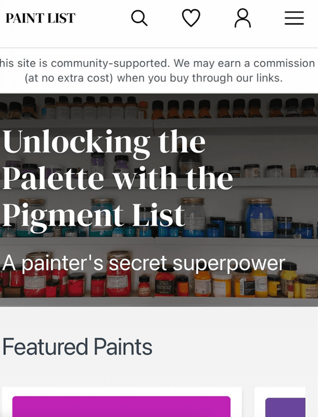 Introducing...A Basic Pigment List for Artist Paints