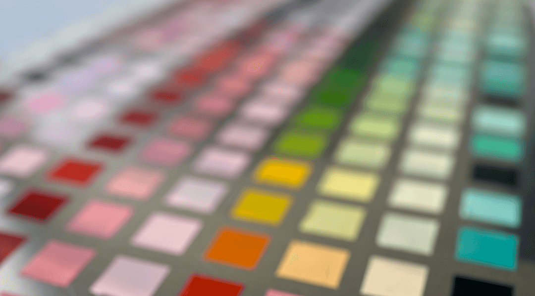 Lightfastness testing - swatches of paint on aluminum panel