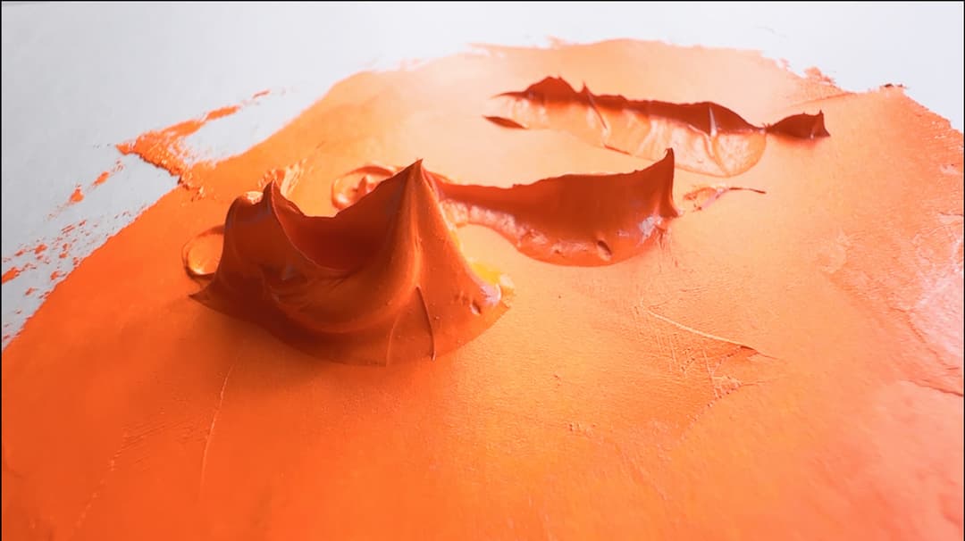 A bit of orange paint that looks almost like frosting