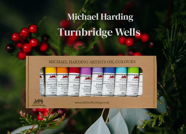 An artists oil paint set