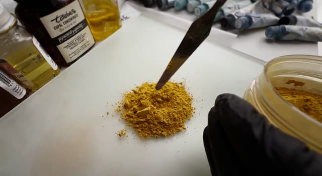 Paint in its simplest form is pigment and binder 1