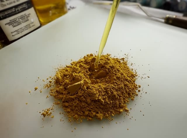 Paint in its simplest form is pigment and binder 2