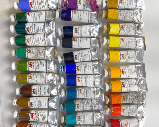 Some of the many paint brands discussed in the Great Book of Color 7