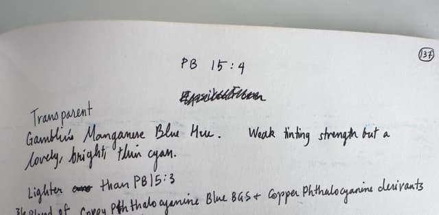 A Different Sort of Phthalo Blue- PB15:4 1