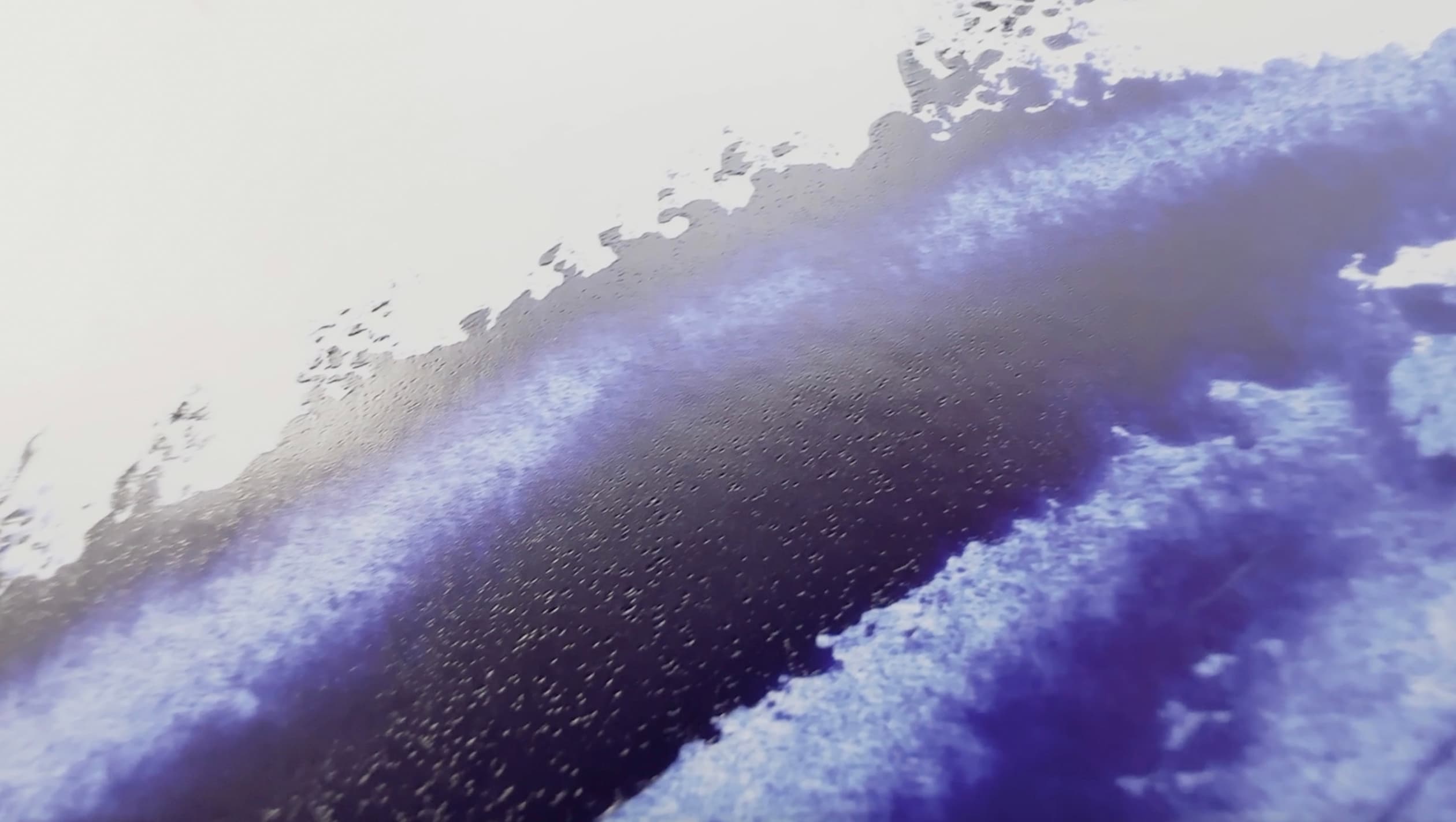 Several tracks of PB60 oil paint made with a palette knife