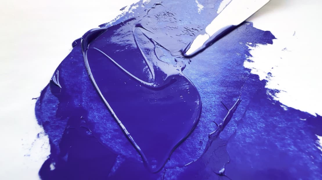 A bit of genuine YInMn Blue in oil paint