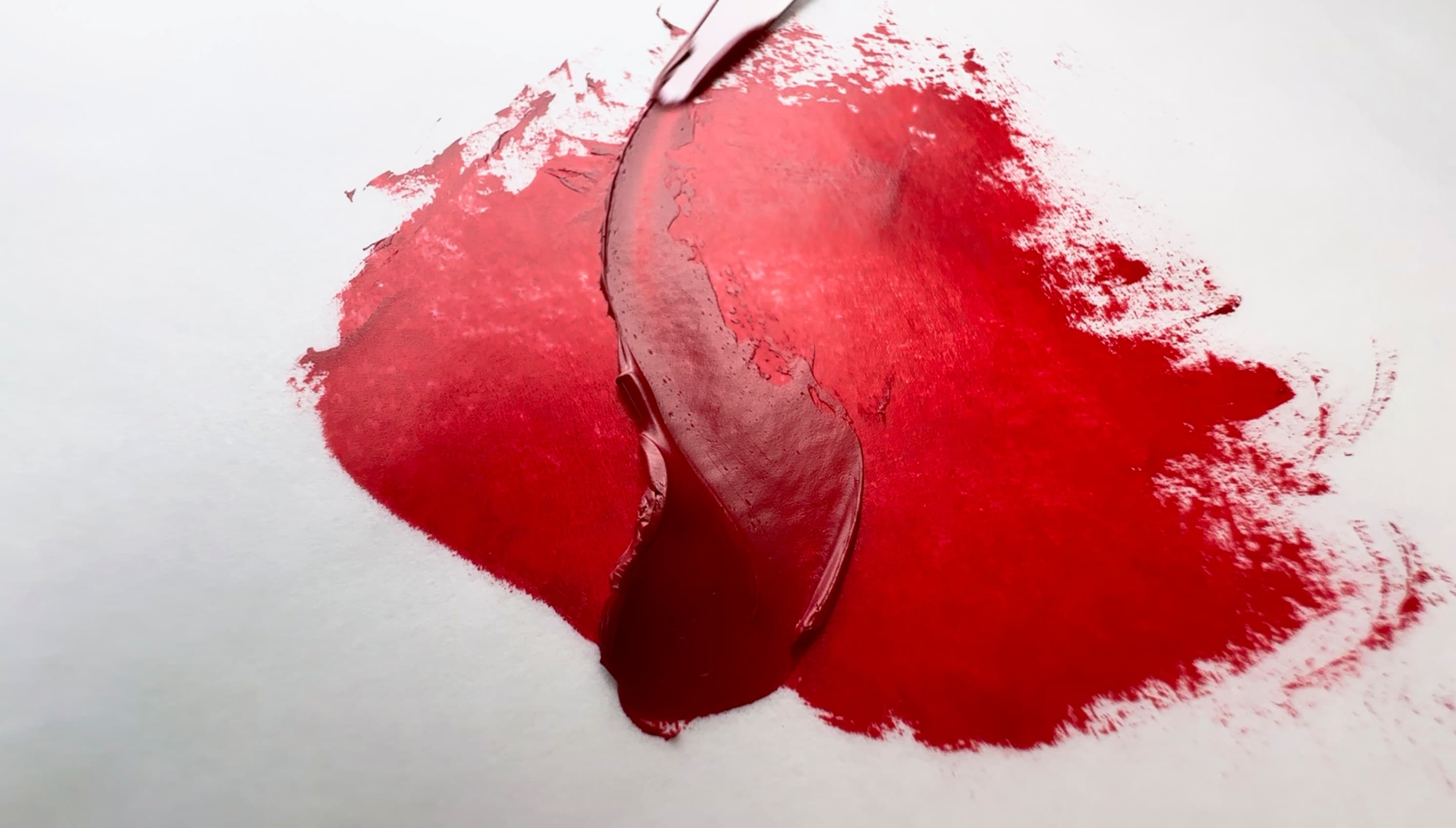 A crimson daub of paint made with Anthraquinone Red